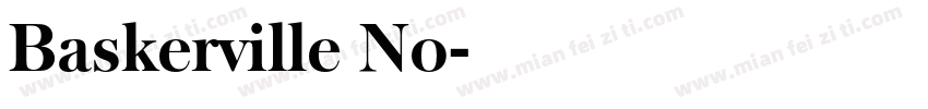 Baskerville No字体转换